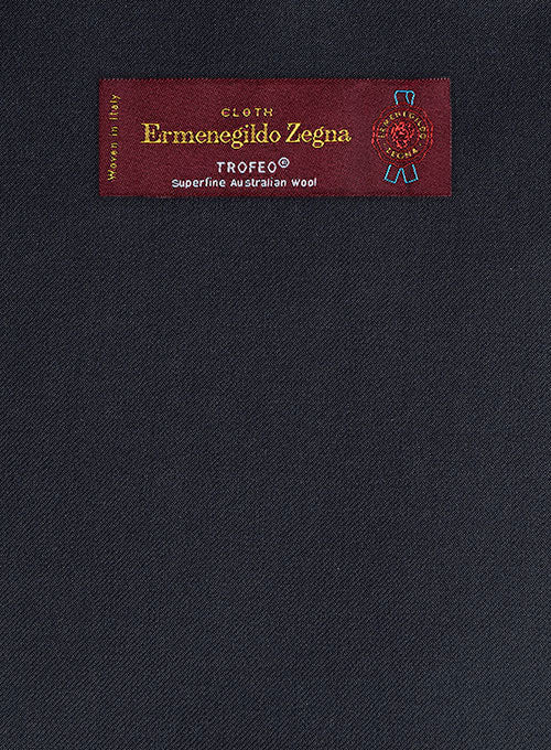 Lanificio Zegna Trofeo Dark Blue Wool Pants - Image 2