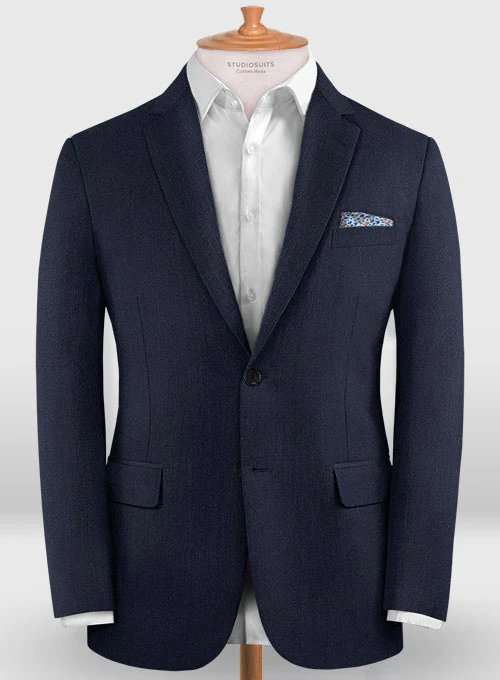 Lanificio Zegna Trofeo Navy Blue Wool Jacket - Image 3