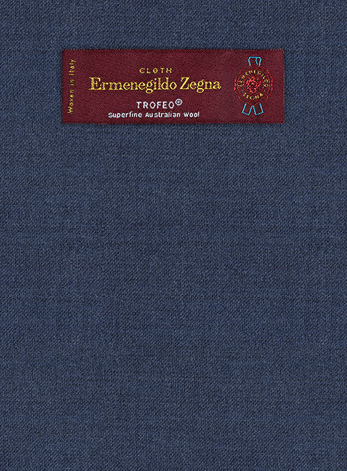 Lanificio Zegna Trofeo Rich Blue Wool Pants - Image 8