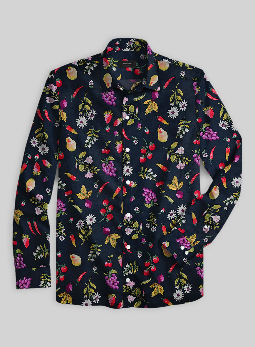 Zesty Bloom Cotton Lycra Shirt - Image 3